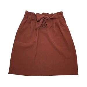 Lululemon‎ Noir Skirt Size 8 Rustic Clay High Rise Front Pockets Tie Waist